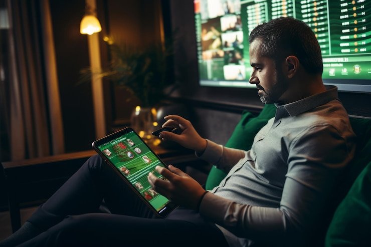 Antarmuka Angka Main di aplikasi mobile ollo4d dengan pilihan angka dan layar pemilihan permainan